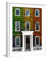 Facade of an English House with Ivy Leaves - Mallinson House in St Albans - London - UK-Philippe Hugonnard-Framed Photographic Print