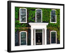Facade of an English House with Ivy Leaves - Mallinson House in St Albans - London - UK-Philippe Hugonnard-Framed Photographic Print
