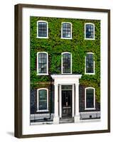 Facade of an English House with Ivy Leaves - Mallinson House in St Albans - London - UK-Philippe Hugonnard-Framed Photographic Print