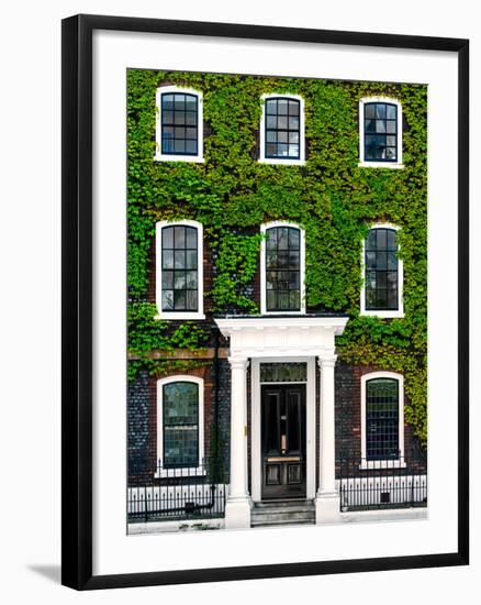 Facade of an English House with Ivy Leaves - Mallinson House in St Albans - London - UK-Philippe Hugonnard-Framed Photographic Print