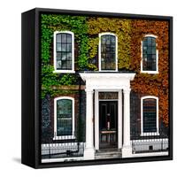 Facade of an English House with Ivy Leaves - Mallinson House in St Albans - London - UK-Philippe Hugonnard-Framed Stretched Canvas