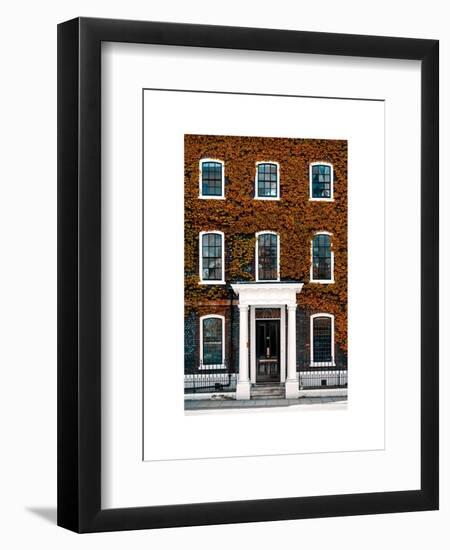 Facade of an English House with Ivy Leaves - Mallinson House in St Albans - London - UK-Philippe Hugonnard-Framed Art Print