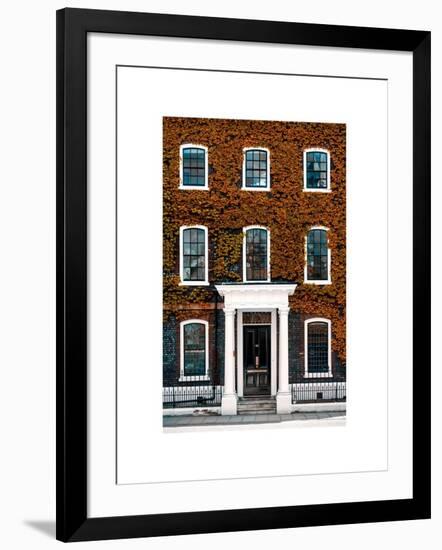 Facade of an English House with Ivy Leaves - Mallinson House in St Albans - London - UK-Philippe Hugonnard-Framed Art Print