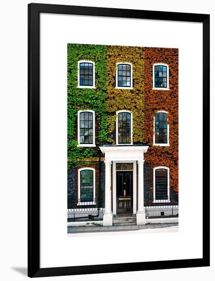 Facade of an English House with Ivy Leaves - Mallinson House in St Albans - London - UK-Philippe Hugonnard-Framed Art Print