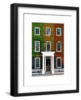 Facade of an English House with Ivy Leaves - Mallinson House in St Albans - London - UK-Philippe Hugonnard-Framed Art Print