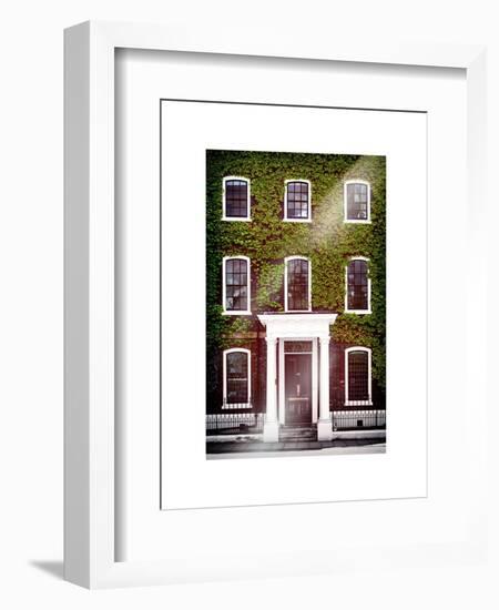 Facade of an English House with Ivy Leaves - Mallinson House in St Albans - London - UK-Philippe Hugonnard-Framed Art Print