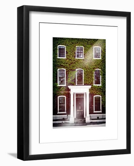 Facade of an English House with Ivy Leaves - Mallinson House in St Albans - London - UK-Philippe Hugonnard-Framed Art Print