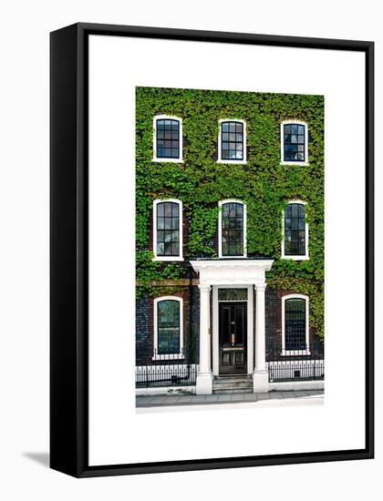 Facade of an English House with Ivy Leaves - Mallinson House in St Albans - London - UK-Philippe Hugonnard-Framed Stretched Canvas