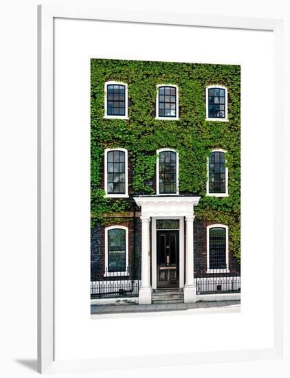 Facade of an English House with Ivy Leaves - Mallinson House in St Albans - London - UK-Philippe Hugonnard-Framed Art Print