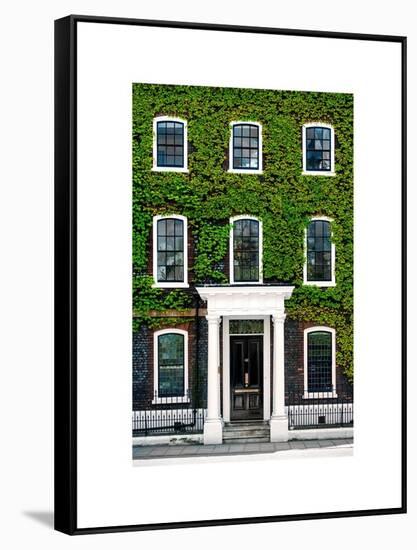 Facade of an English House with Ivy Leaves - Mallinson House in St Albans - London - UK-Philippe Hugonnard-Framed Stretched Canvas