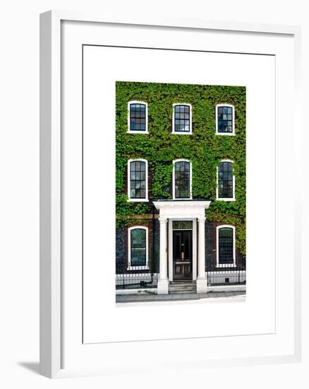 Facade of an English House with Ivy Leaves - Mallinson House in St Albans - London - UK-Philippe Hugonnard-Framed Art Print