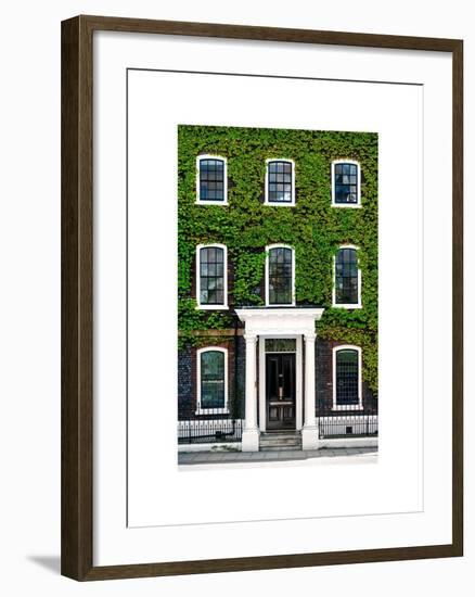 Facade of an English House with Ivy Leaves - Mallinson House in St Albans - London - UK-Philippe Hugonnard-Framed Art Print