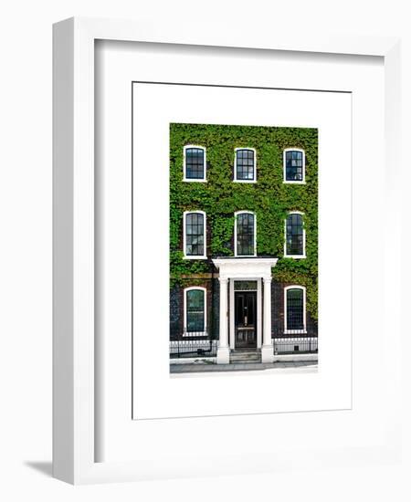 Facade of an English House with Ivy Leaves - Mallinson House in St Albans - London - UK-Philippe Hugonnard-Framed Art Print