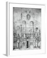 Facade of Basilica of Saint Mary of Flower in Florence, Design by Arnolfo Di Cambio-null-Framed Giclee Print