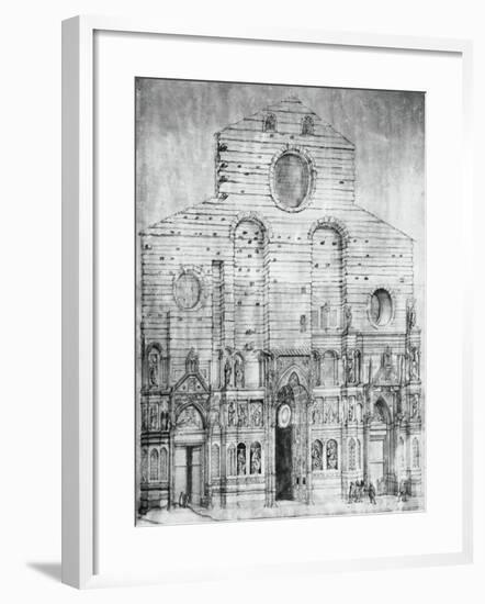 Facade of Basilica of Saint Mary of Flower in Florence, Design by Arnolfo Di Cambio-null-Framed Giclee Print