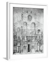 Facade of Basilica of Saint Mary of Flower in Florence, Design by Arnolfo Di Cambio-null-Framed Giclee Print