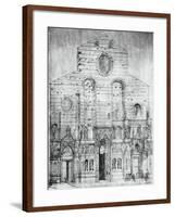 Facade of Basilica of Saint Mary of Flower in Florence, Design by Arnolfo Di Cambio-null-Framed Giclee Print