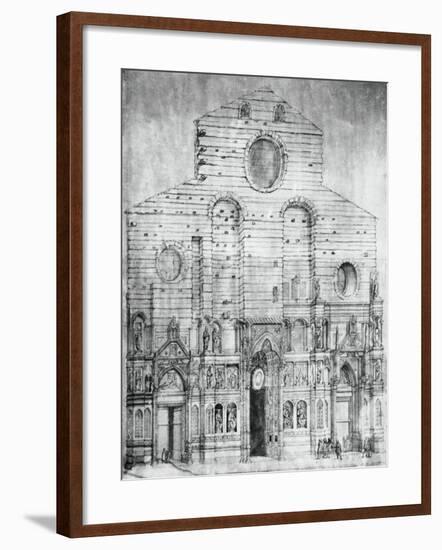 Facade of Basilica of Saint Mary of Flower in Florence, Design by Arnolfo Di Cambio-null-Framed Giclee Print