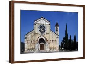 Facade of Basilica of St. Zeno-null-Framed Giclee Print