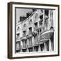 Facade of Building with Iron Balcony Detail-John Gay-Framed Giclee Print