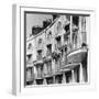 Facade of Building with Iron Balcony Detail-John Gay-Framed Giclee Print