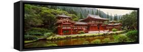 Facade of Byodo-In Temple, Valley of the Temples, Oahu, Hawaii, USA-null-Framed Stretched Canvas