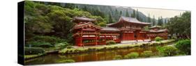 Facade of Byodo-In Temple, Valley of the Temples, Oahu, Hawaii, USA-null-Stretched Canvas