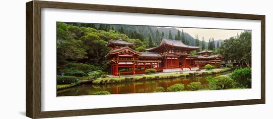 Facade of Byodo-In Temple, Valley of the Temples, Oahu, Hawaii, USA-null-Framed Photographic Print