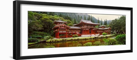 Facade of Byodo-In Temple, Valley of the Temples, Oahu, Hawaii, USA-null-Framed Photographic Print