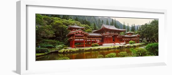 Facade of Byodo-In Temple, Valley of the Temples, Oahu, Hawaii, USA-null-Framed Photographic Print