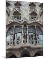 Facade of Casa Batllo by Gaudi, UNESCO World Heritage Site, Passeig de Gracia, Barcelona, Spain-Nico Tondini-Mounted Photographic Print