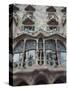 Facade of Casa Batllo by Gaudi, UNESCO World Heritage Site, Passeig de Gracia, Barcelona, Spain-Nico Tondini-Stretched Canvas
