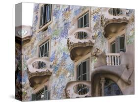 Facade of Casa Batlo, UNESCO World Heritage Site, Barcelona, Catalonia, Spain, Europe-Ben Pipe-Stretched Canvas