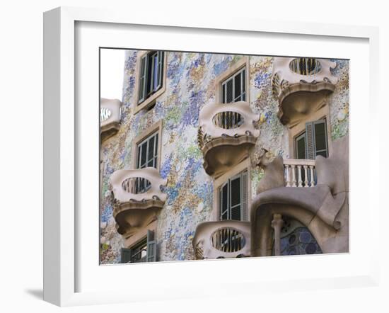 Facade of Casa Batlo, UNESCO World Heritage Site, Barcelona, Catalonia, Spain, Europe-Ben Pipe-Framed Photographic Print