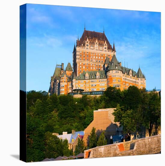 Facade of Chateau Frontenac in Lower Town, Quebec City, Quebec, Canada-null-Stretched Canvas