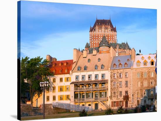 Facade of Chateau Frontenac in Lower Town, Quebec City, Quebec, Canada-null-Stretched Canvas