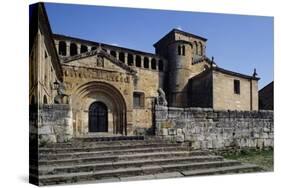 Facade of Collegiate Church of Santillana Del Mar-null-Stretched Canvas