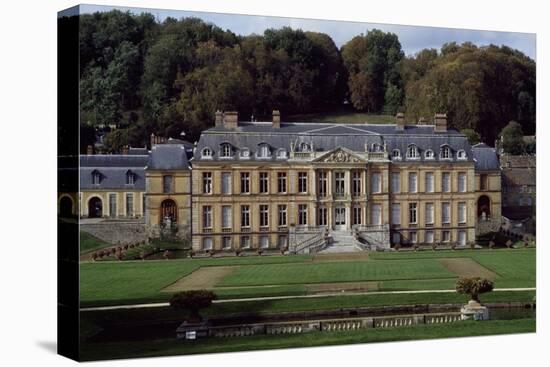 Facade of Dampierre Castle-Jules Hardouin Mansart-Stretched Canvas