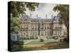 Facade of Hotel De Marigny Overlooking Gardens-null-Stretched Canvas