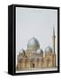 Facade of Kahrije Dzamissi, the Church of the Saviour, from "Church Architecture of Constantinople"-D. Pulgher-Framed Stretched Canvas