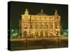 Facade of L'Opera De Paris, Illuminated at Night, Paris, France, Europe-Rainford Roy-Stretched Canvas