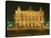 Facade of L'Opera De Paris, Illuminated at Night, Paris, France, Europe-Rainford Roy-Stretched Canvas
