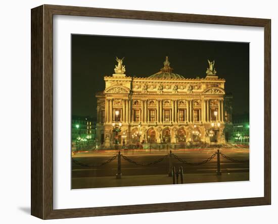 Facade of L'Opera De Paris, Illuminated at Night, Paris, France, Europe-Rainford Roy-Framed Photographic Print