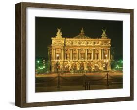 Facade of L'Opera De Paris, Illuminated at Night, Paris, France, Europe-Rainford Roy-Framed Photographic Print