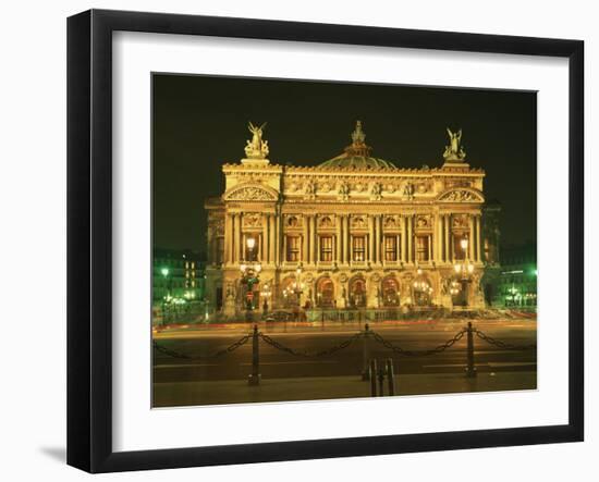 Facade of L'Opera De Paris, Illuminated at Night, Paris, France, Europe-Rainford Roy-Framed Photographic Print