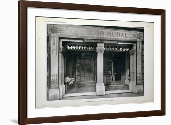 Facade of Le Decor Mural Shop in Paris-null-Framed Giclee Print