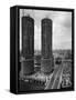 Facade of Marina City Towers-Philip Gendreau-Framed Stretched Canvas