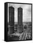 Facade of Marina City Towers-Philip Gendreau-Framed Stretched Canvas