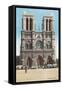 Facade of Notre Dame Cathedral-null-Framed Stretched Canvas