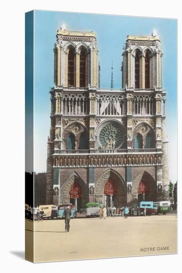 Facade of Notre Dame Cathedral-null-Stretched Canvas